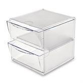 Stackable Cube Organizers 2-Drawer Stackable Organizer • 6" W x 7.1"D x 6"H ,1 Each - Axiom Medical Supplies