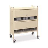 Cabinet-Style Chart Carts 20-Capacity • Beige • 34.5"W x 17"D x 43.75"H ,1 Each - Axiom Medical Supplies