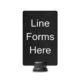 Signage for Retractable Stanchions "Line Forms Here" ,1 Each - Axiom Medical Supplies