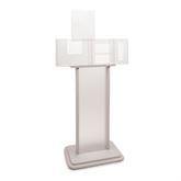 MarketLab Horizontal Isolation Station Floor System Single Glove Box Holder • 24.875"W x 13.5"D x 57.19"H ,1 Each - Axiom Medical Supplies