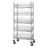 18" Mobile Post Basket Shelving 24"W x 18"L ,1 Each - Axiom Medical Supplies