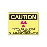 Caution and Danger Signs Plastic Radioactive Materials Sign • 10"W x 7"L ,1 Each - Axiom Medical Supplies