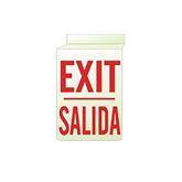 Location Signs Glow Bilingual Double-Sided Exit Sign • 10"W x 13"L ,1 Each - Axiom Medical Supplies