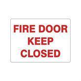 Adhesive Signs Fire Door Keep Closed • 14"W x 10"L ,1 Each - Axiom Medical Supplies