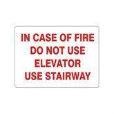 Location Signs Plastic In Case Of Fire Sign • 10"W x 13"L ,1 Each - Axiom Medical Supplies