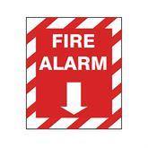 Location Signs Aluminum Fire Alarm Sign with Arrow • 7"W x 10"L ,1 Each - Axiom Medical Supplies