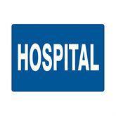 Parking Lot Signs Aluminum Hospital Sign • 10"W x 7"L ,1 Each - Axiom Medical Supplies