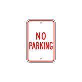 Parking Lot Signs Aluminum No Parking Sign • 12"W x 18"L ,1 Each - Axiom Medical Supplies