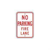 Parking Lot Signs Aluminum No Parking Fire Lane Sign • 12"W x 18"L ,1 Each - Axiom Medical Supplies