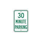 Parking Lot Signs Aluminum 30 Minute Parking Sign • 12"W x 18"L ,1 Each - Axiom Medical Supplies