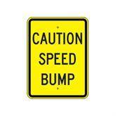 Parking Lot Signs Aluminum Caution Speed Bump Sign • 18"W x 24"L ,1 Each - Axiom Medical Supplies