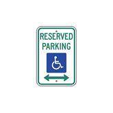 Parking Lot Signs Aluminum Reserved Parking Handicap Parking Sign • 12"W x 18"L ,1 Each - Axiom Medical Supplies