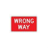 Parking Lot Signs Aluminum Wrong Way Sign • 30"W x 18"L ,1 Each - Axiom Medical Supplies
