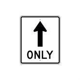 Parking Lot Signs Aluminum Straight Only Sign • 30"W x 36"L ,1 Each - Axiom Medical Supplies