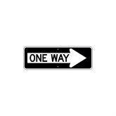 Parking Lot Signs Aluminum One Way Road Right Arrow Sign • 36"W x 12"L ,1 Each - Axiom Medical Supplies