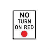 Parking Lot Signs Aluminum No Turn On Red Sign • 18"W x 24"L ,1 Each - Axiom Medical Supplies