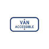 Parking Lot Signs Aluminum Van Accessible Handicap Parking Sign • 12"W x 6"L ,1 Each - Axiom Medical Supplies