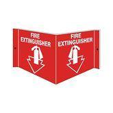 Projecting Wall Sign Fire Extinguisher with Arrow ,1 Each - Axiom Medical Supplies