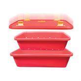 Instrument Tray System 14.3"W x 25"L x 6"D • Red ,1 Each - Axiom Medical Supplies