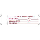 IV Tubing Labels - 48 Hrs 48 Hrs ,1000 / roll - Axiom Medical Supplies