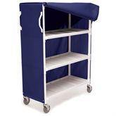 Wide 3-Shelf PVC Linen Cart MarketLab Wide 3-Shelf Linen Cart ,1 Each - Axiom Medical Supplies