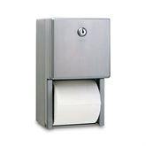 Double Standard Toilet Paper Dispenser Stainless Steel 2 Roll Toilet Tissue Dispenser ,1 Each - Axiom Medical Supplies