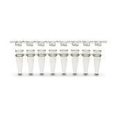 PCR Tubes with Strip Dome Caps Flat Cap • Clear ,1Pack oF 25 - Axiom Medical Supplies