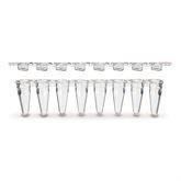 PCR Tubes with Strip Dome Caps Low Profile • Flat Cap • Clear ,1Pack oF 25 - Axiom Medical Supplies