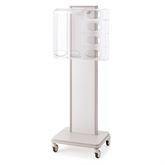 MarketLab Mobile Isolation Station Stand With MarketLab Frosted Acrylic Bulk PPE Dispenser • 22.5"W x 13.5"D x 59.5"H ,1 Each - Axiom Medical Supplies