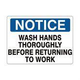 Hygiene Signs Plastic Wash Hands Thoroughly Sign • 7" x 10" ,1 Each - Axiom Medical Supplies