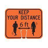 Single Sided Cone Signs Keep Your Distance ,1 Each - Axiom Medical Supplies