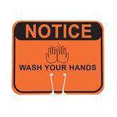 Single Sided Cone Signs Notice Wash Your Hands ,1 Each - Axiom Medical Supplies