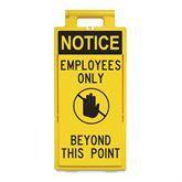 2' x 4' Floor Signs Notice Employees Beyond ,1 Each - Axiom Medical Supplies