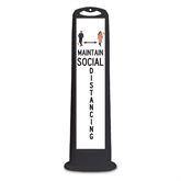 Vertical Panel Signs Maintain Social Distancing ,1 Each - Axiom Medical Supplies