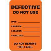 Caution Labels MarketLab Defective, Do Not Use Label PK1000 ,1000 / pk - Axiom Medical Supplies