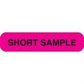 SHORT SAMPLE Phlebotomy/Specimen Receiving Labels MarketLab Short Sample Label, Pink PK1000 ,1000 / pk - Axiom Medical Supplies