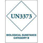 Transport Labels "UN3373 BIOLOGICAL SUBSTANCE CATEGORY B" Label • 3"W x 4"H ,250 / pk - Axiom Medical Supplies