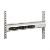 Phenolic Laminate Table Accessories 72" Bin Rail with 6 Power Outlets for Single Bay Uprights ,1 Each - Axiom Medical Supplies