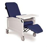 Three-Position Reclining Blood Draw Chair with Front Tray Three-Position Recliner with Front Tray • 26.5"W x 41"D (63" when extended) x 46.5"H ,1 Each - Axiom Medical Supplies