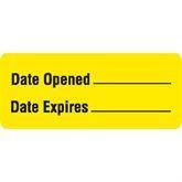 Reagent Labels MarketLab Date Opened/Date Expires Label, Yellow ,1000 / pk - Axiom Medical Supplies