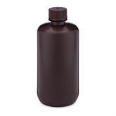 Round Narrow Mouth Amber HDPE Bottles 500mL ,12 / pk - Axiom Medical Supplies