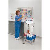 TransCart Mobile Draw Cart Deluxe Deluxe with White Phlebotomy Tray ML1885 ,1 Each - Axiom Medical Supplies