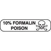 Caution Labels MarketLab 10% Formalin Label, White PK1000 ,1000 / pk - Axiom Medical Supplies