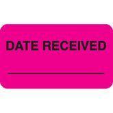 Reagent Labels MarketLab Date Received Label, Fluroescent Pink PK1000 ,1000 / pk - Axiom Medical Supplies