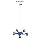 Spider Leg Stainless Steel IV Pole with 4-Hook Top 4-Hook Top ,1 Each - Axiom Medical Supplies