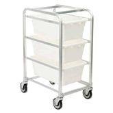 Aluminum Rack with 3 Totes 3-Tote • 27"L x 19"W x 41"H ,1 Each - Axiom Medical Supplies