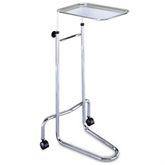 Double-Post Chrome Instrument Stand Double-Post Mayo Stand • 34.5"-54" height range ,1 Each - Axiom Medical Supplies