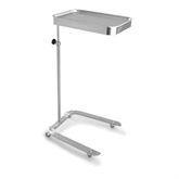 Hand-Operated Stainless Steel Mayo Stand with Standard-Size Tray With Standard-Size Tray • Tray size: 19.125"L x 13.75"W ,1 Each - Axiom Medical Supplies