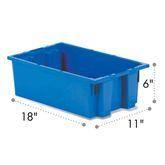 Nesting and Stacking Totes 11"W x 18"L x 6"H ,1 Each - Axiom Medical Supplies