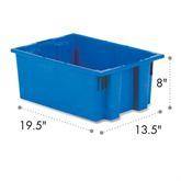 Nesting and Stacking Totes 13.5"W x 19.5"L x 8"H ,1 Each - Axiom Medical Supplies
